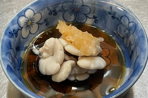 Cod milt with ponzu sauce